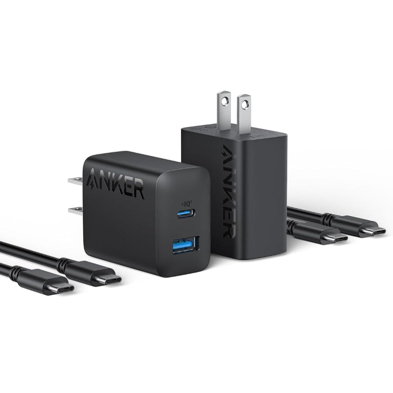 Anker Charger (20W, 2-port) with USB-C & USB-C ケーブル | 充電器 