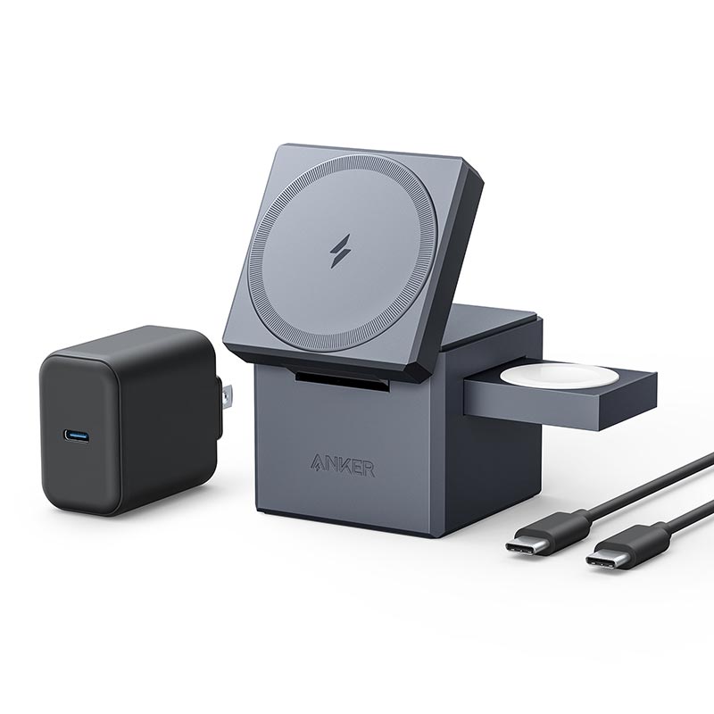 Anker 3-in-1 Cube with MagSafe | マグネット式ワイヤレス充電器の ...