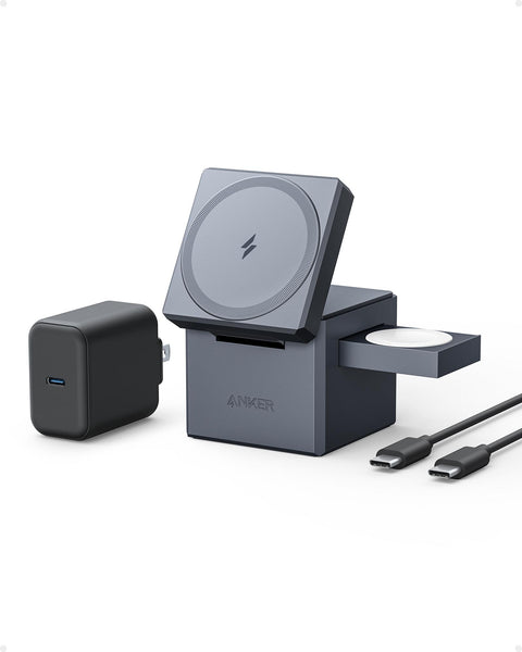 Anker初のMade For MagSafe認証取得のワイヤレス充電ステーション「Anker 3-in-1 Cube with MagSafe」を販売開始