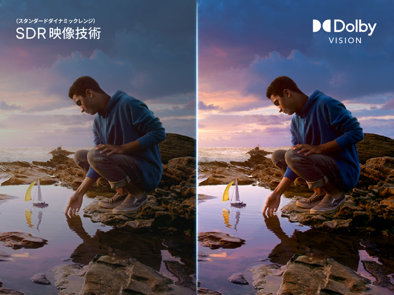 Dolby Vision®︎対応で、鮮烈な色彩と究極のコントラストを