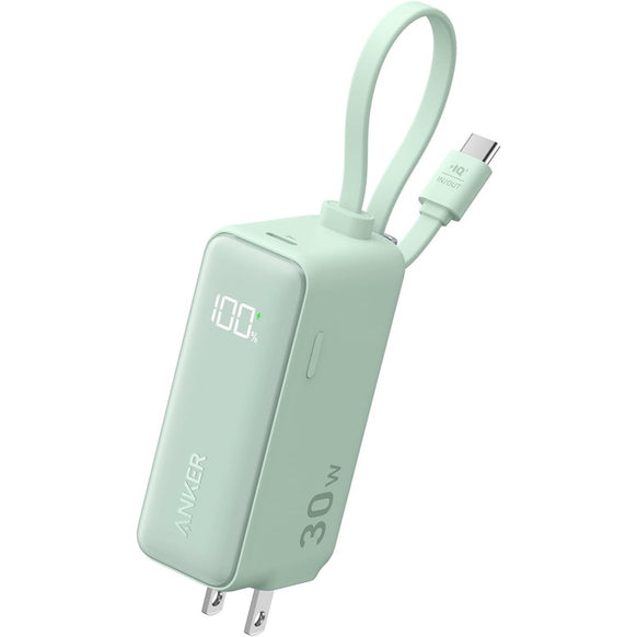 Anker Power Bank (30W, Fusion, Built-In USB-C ケーブル)