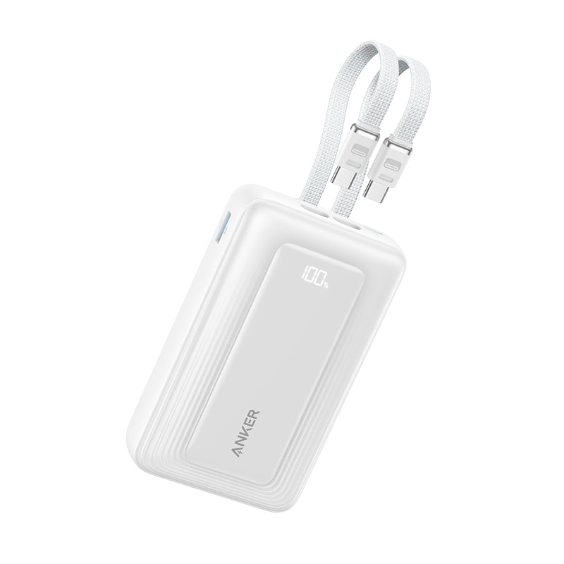 Anker Zolo Power Bank (20000mAh, 45W, Built-In Dual USB-Cケーブル