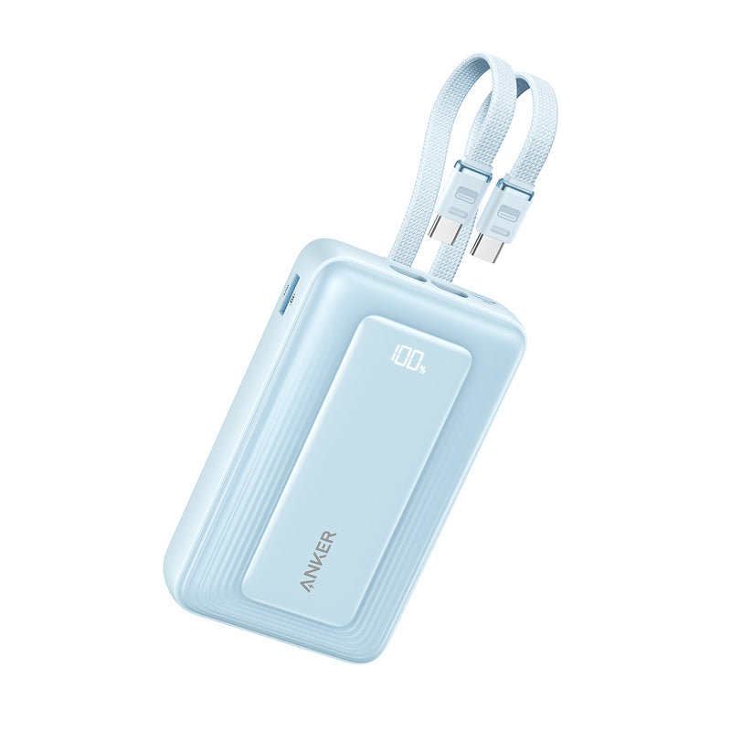 Anker Zolo Power Bank (20000mAh, 45W, Built-In Dual USB-Cケーブル