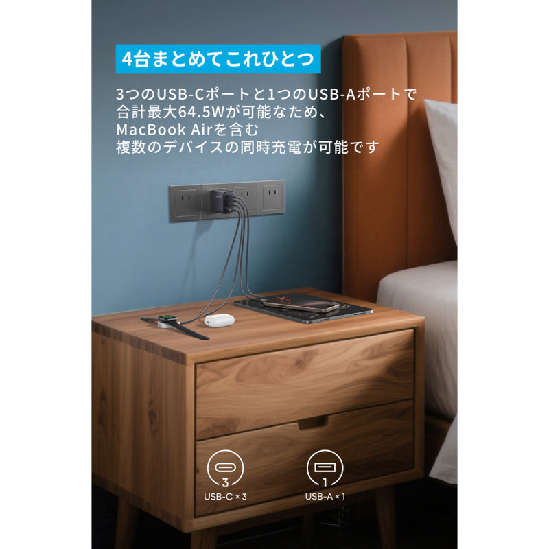 Anker Zolo Charger (70W, 4 Ports) | 充電器の製品情報 | Anker