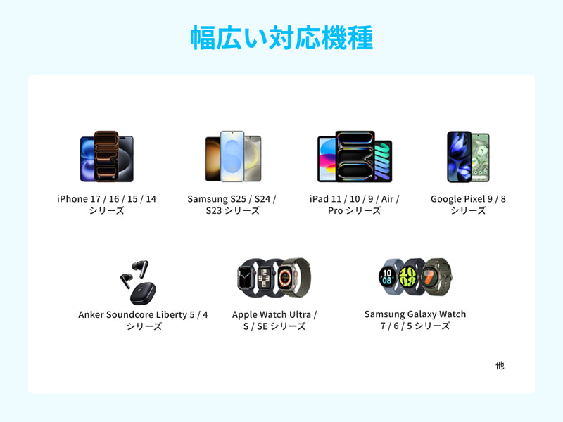幅広い対応機種