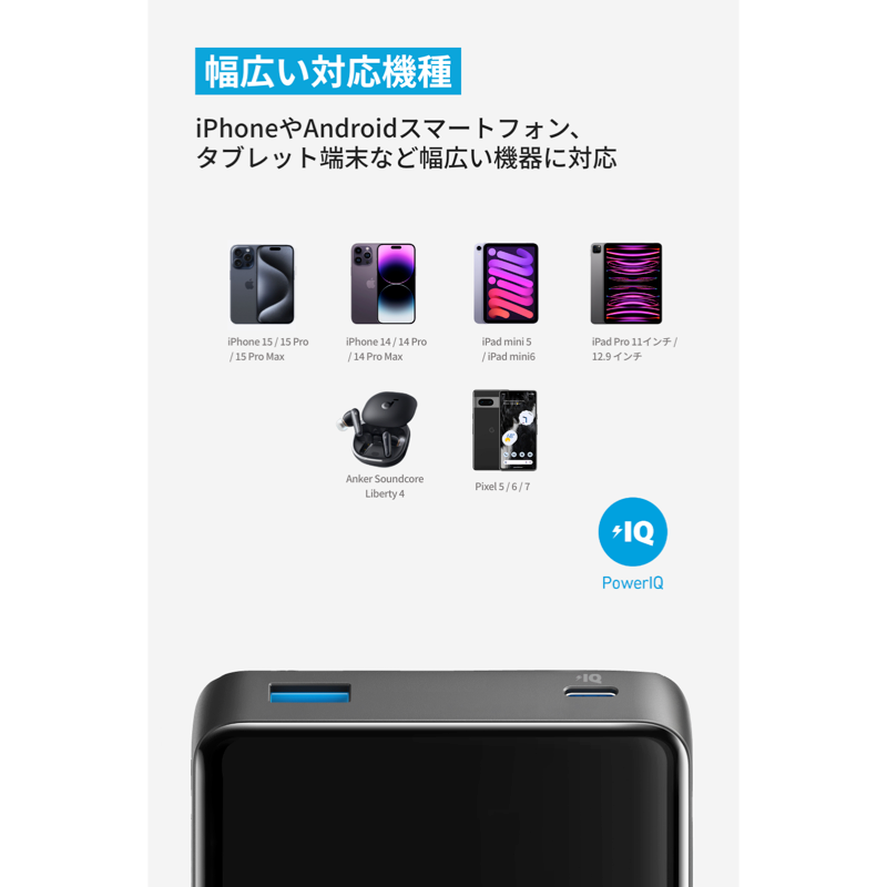 Anker Power Bank (20000mAh, 15W, 2 Port) | モバイルバッテリーの Anker Power Bank (20000mAh, 15W, 2 Port) | モバイルバッテリーの