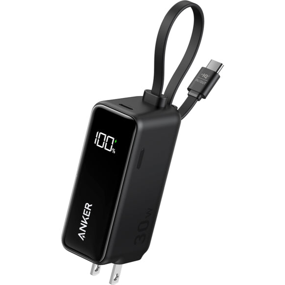 Anker Power Bank (30W, Fusion, Built-In USB-C ケーブル)