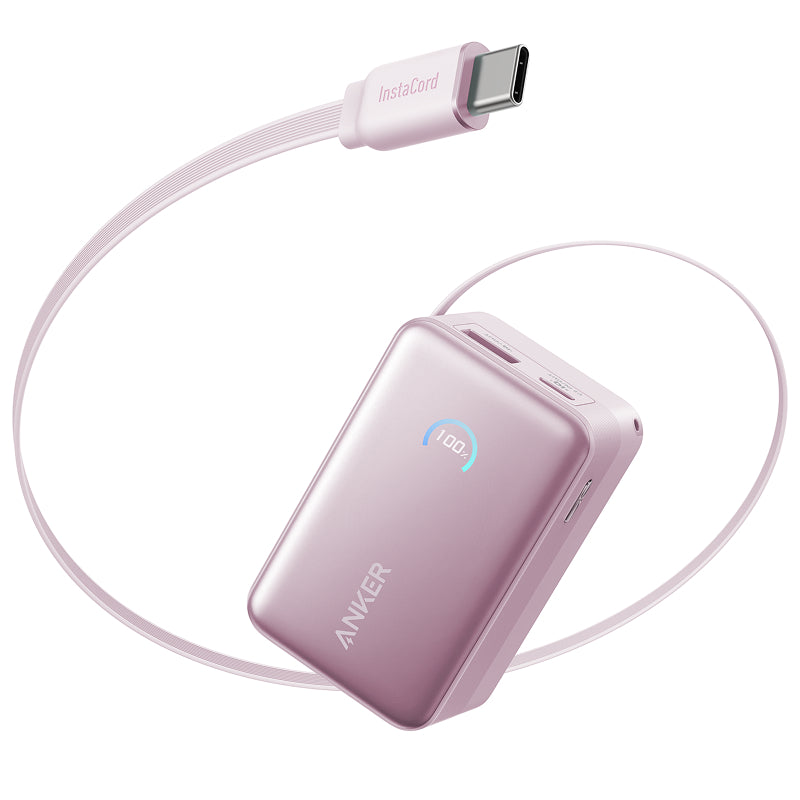 Anker Nano Power Bank (10000mAh, 45W, 巻取り式 USB-C ケーブル