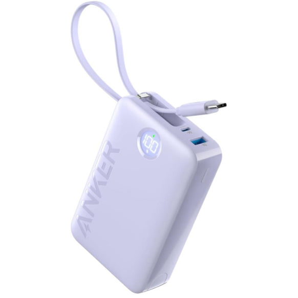 Anker Power Bank (20000mAh, 22.5W, Built-In USB-C ケーブル)