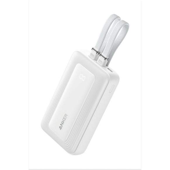 Anker Zolo Power Bank (10000mAh, 30W, Built-In USB-C / ライトニングケーブル)