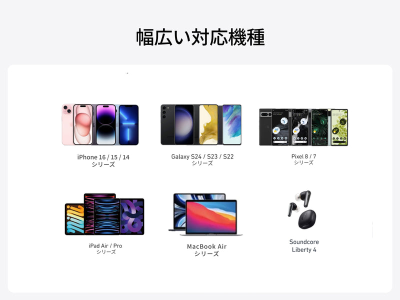 幅広い対応機種