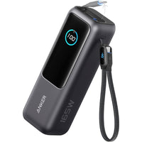 Anker Power Bank (25000mAh, Built-In & 巻取り式USB-Cケーブル)
