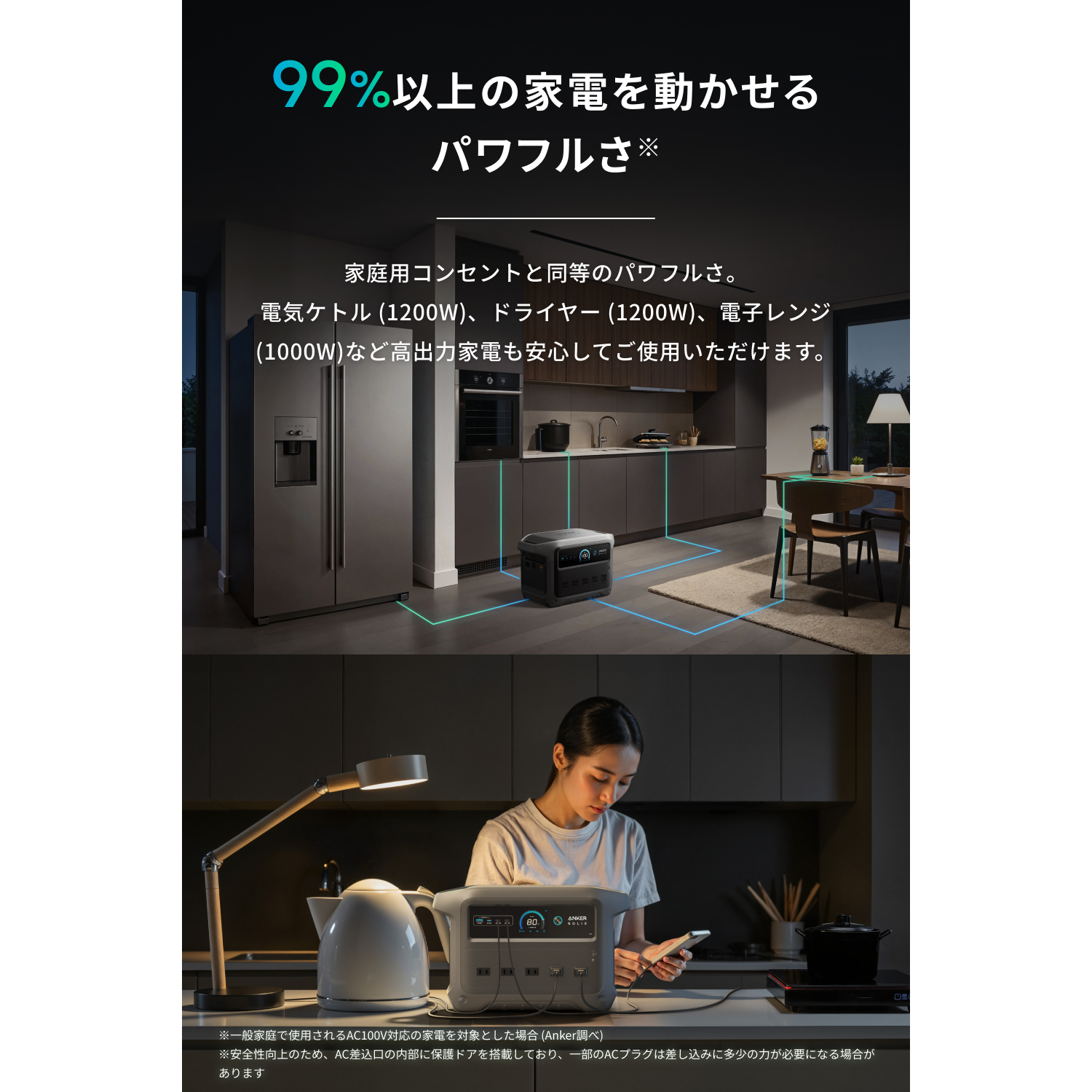 Anker Solix C1000 Gen 2の機能イメージを示す公式掲載画像