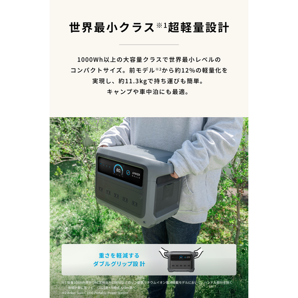Anker Solix C1000 Gen 2 Portable Power Station | ポータブル電源の Anker Solix C1000 Gen 2 Portable Power Station | ポータブル電源の