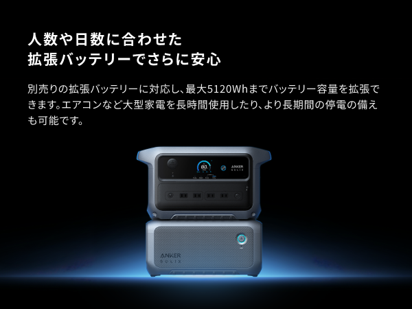 拡張バッテリーにも対応