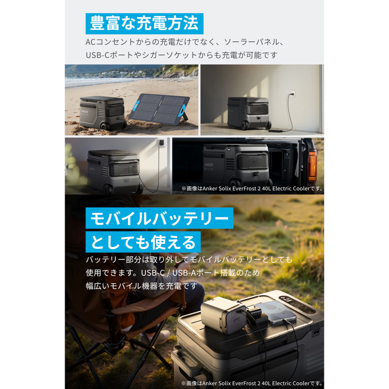 Anker Solix EverFrost 2 23L Electric Cooler | ポータブル冷蔵庫の Anker Solix EverFrost 2 23L Electric Cooler | ポータブル冷蔵庫の