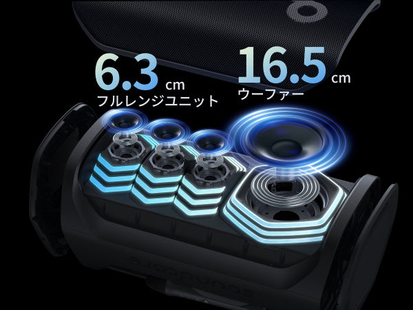 最大200Wの迫力サウンド