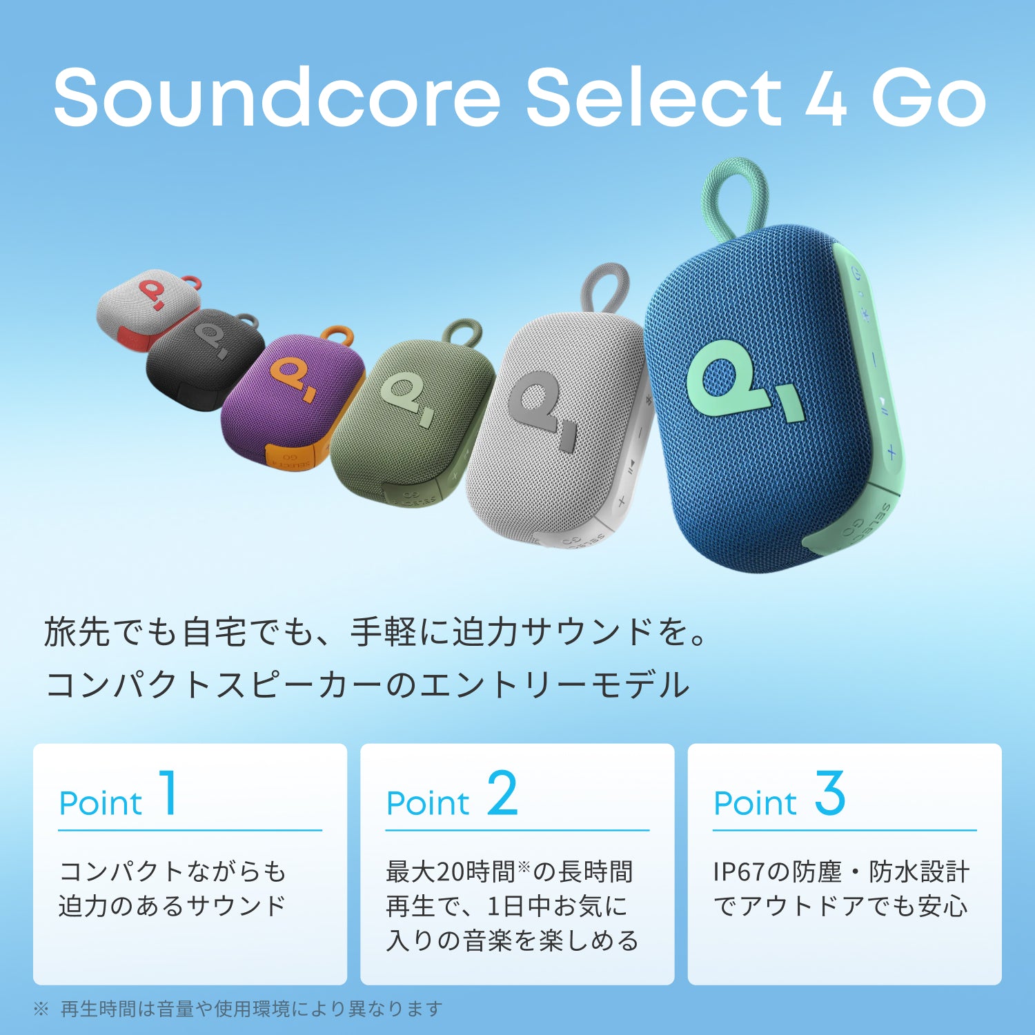 Soundcore Select 4 Go | スピーカーの製品情報 | Anker Japan 公式