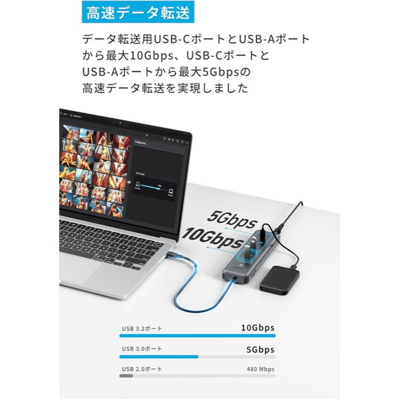 Anker USB-C データ ハブ (11-in-1, 10Gbps)