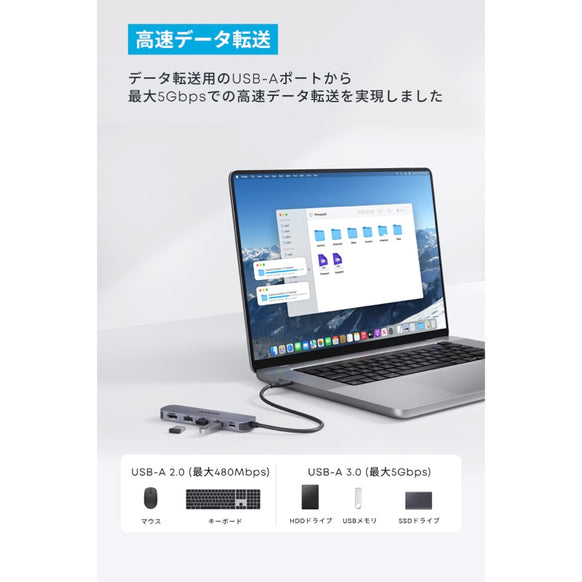 Anker USB-C ハブ (5-in-1, 4K, HDMI)