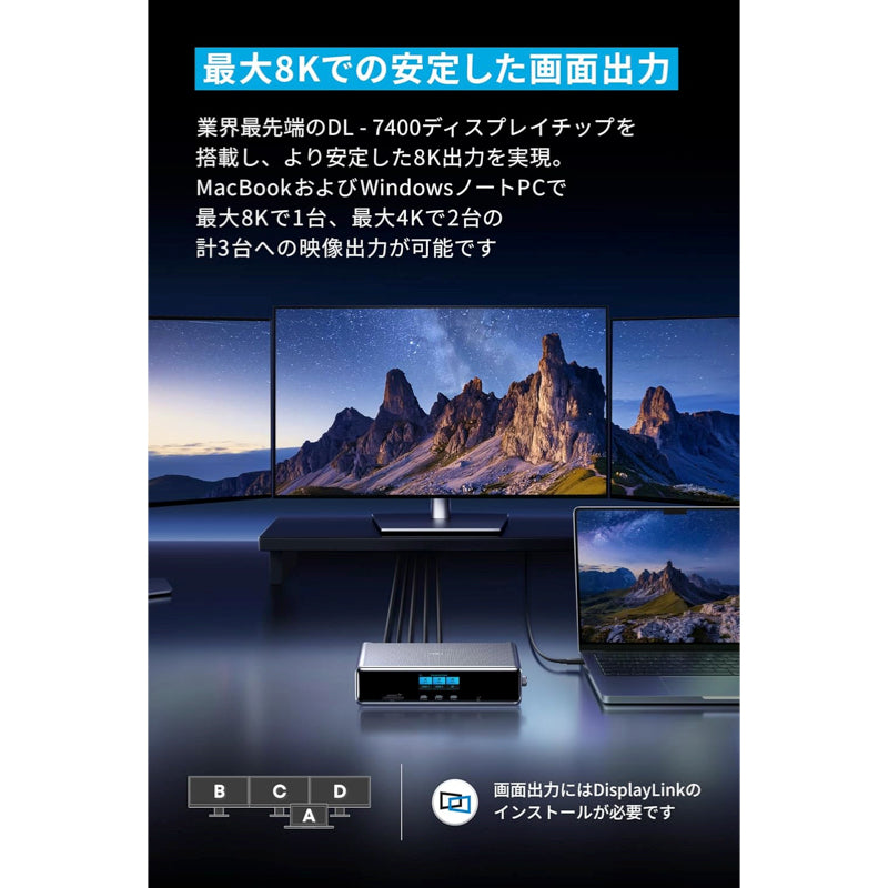 Anker Prime ドッキングステーション (14-in-1, Triple Display
