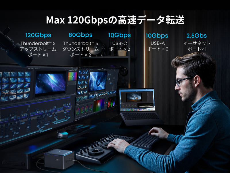 Anker Prime ドッキングステーション (14-in-1, 8K, Thunderbolt 5)