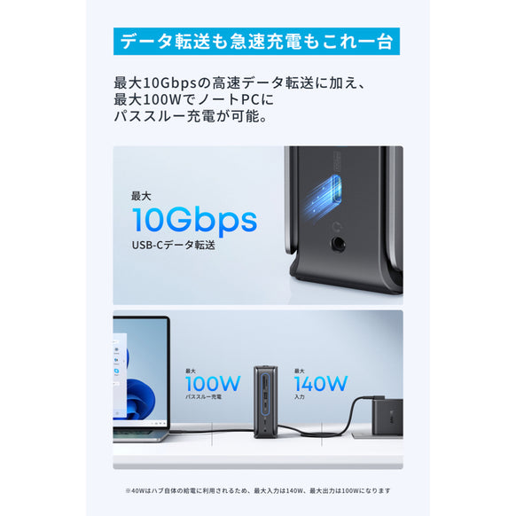 Anker Nano ドッキングステーション (13-in-1, 着脱式USB-C ハブ)