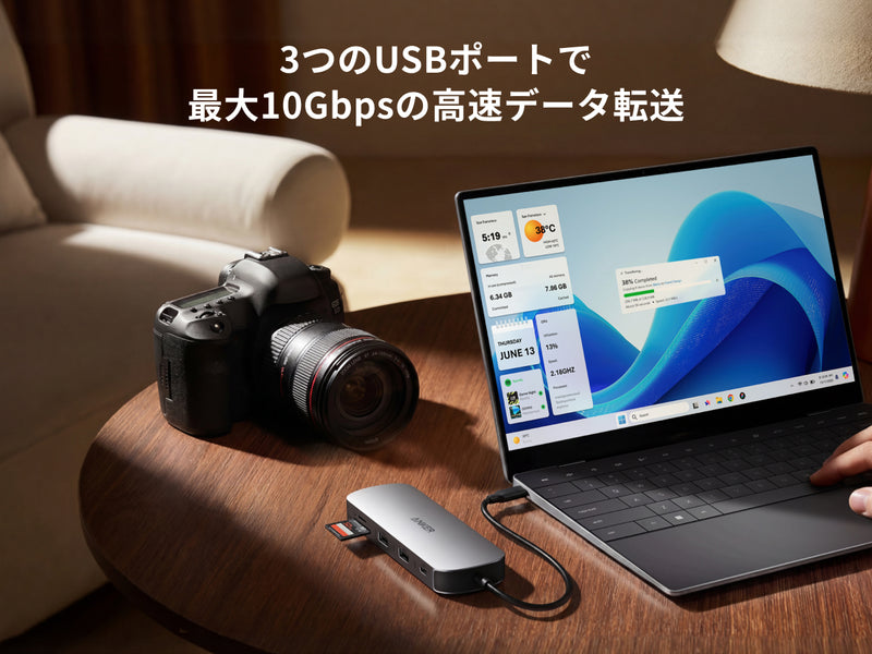 Anker Nano USB-C ハブ (8-in-1, Dual Display)