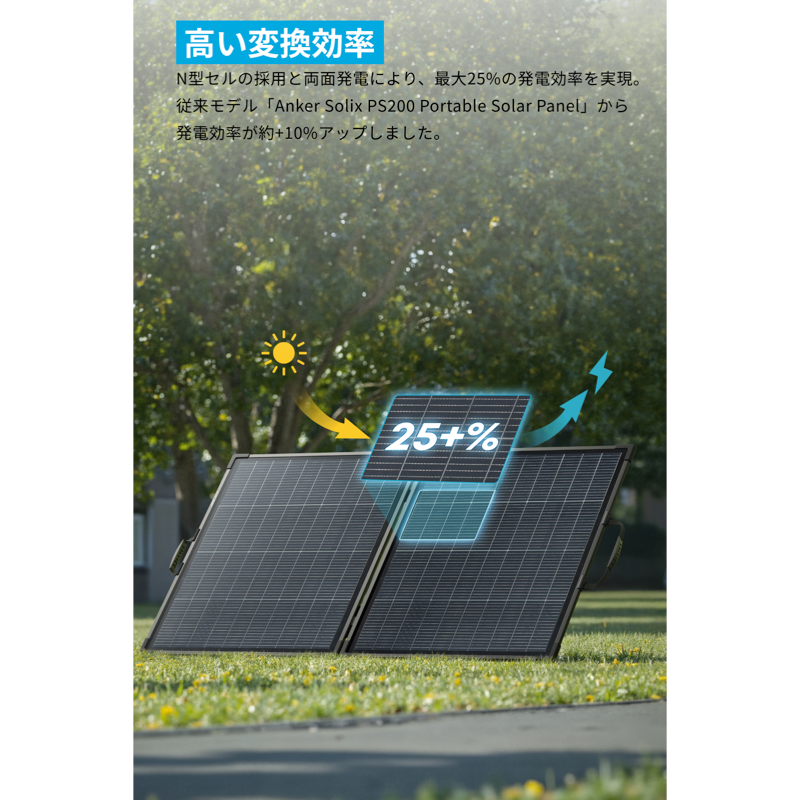 Anker Solix PS200 Dual Portable Solar Panel | ソーラーパネルの製品 Anker Solix PS200 Dual Portable Solar Panel | ソーラーパネルの製品