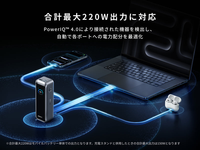 合計最大220W出力に対応