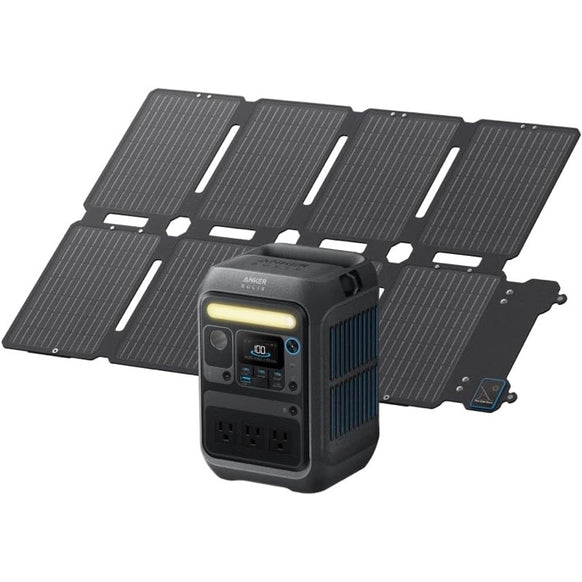 【予約販売】Anker Solix C300 Portable Power Station with Solix PS100 Compact Portable Solar Panel