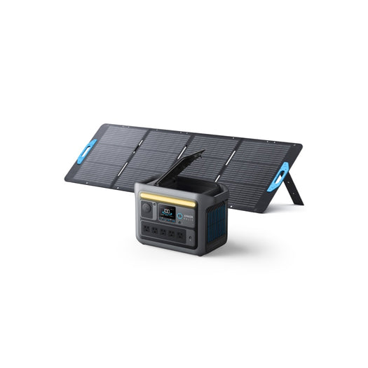 Anker Solix C800 Portable Power Station with Anker Solix PS200 Portable Solar Panel