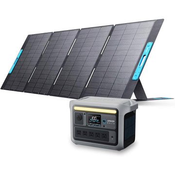 Anker Solix C800 Portable Power Station with Solix PS400 Portable Solar Panel