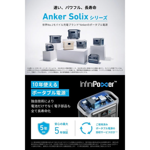 Anker Solix C800 Portable Power Station with Solix PS400 Portable Solar Panel