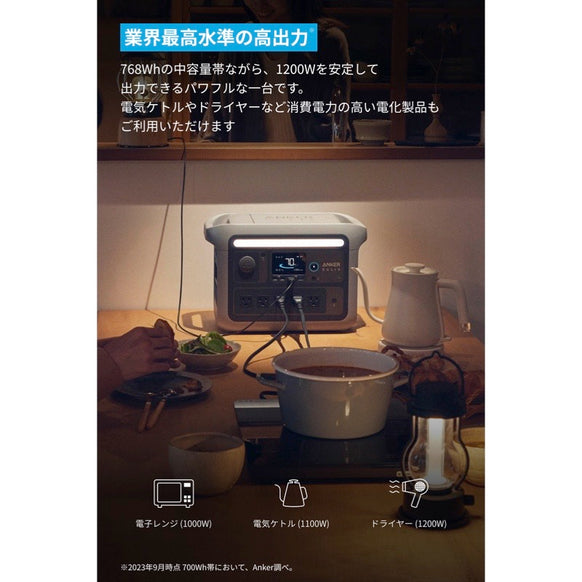 Anker Solix C800 Portable Power Station with 【アップグレード版】Anker Solix PS400 Portable Solar Panel