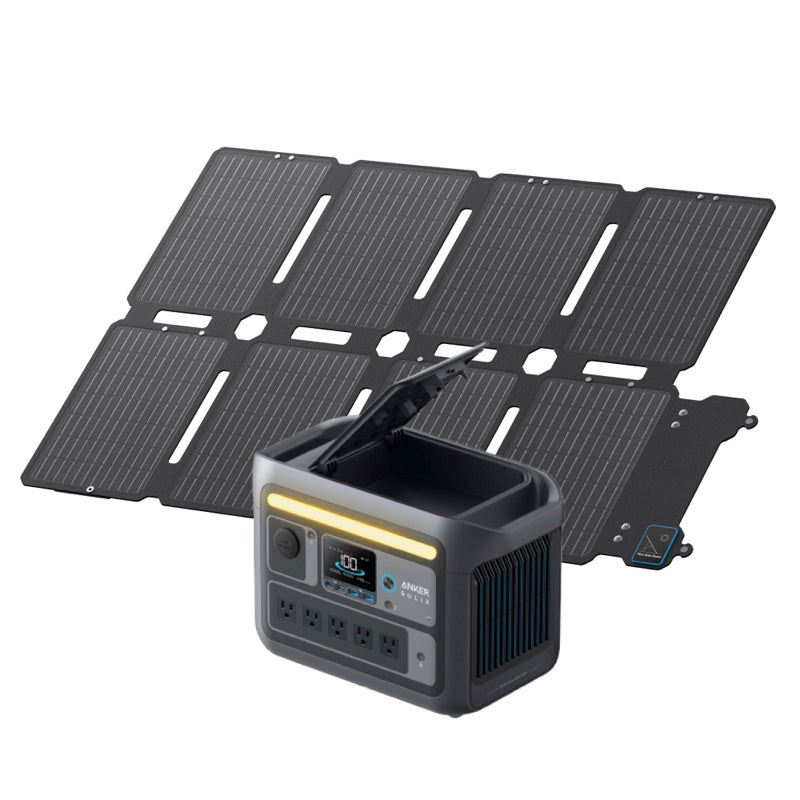 Anker Solix C800 Portable Power Station with Anker Solix PS100 