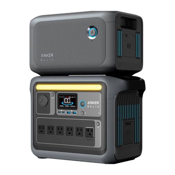 Anker Solix C1000 Portable Power Station with Anker Solix BP1000 拡張バッテリー (1056Wh)