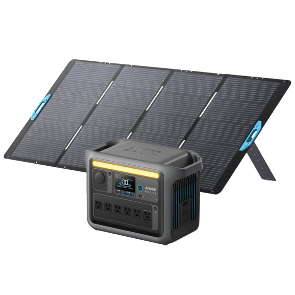 Anker Solix C1000 Portable Power Station with【アップグレード版】Anker Solix PS400 Portable Solar Panel