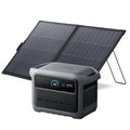 Anker Solix C1000 Gen 2 Portable Power Station ダークグレー with Anker Solix PS200 Dual Portable Solar Panel