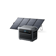 Anker Solix C1000 Gen 2 Portable Power Station ダークグレー with Anker Solix PS400 Dual Portable Solar Panel
