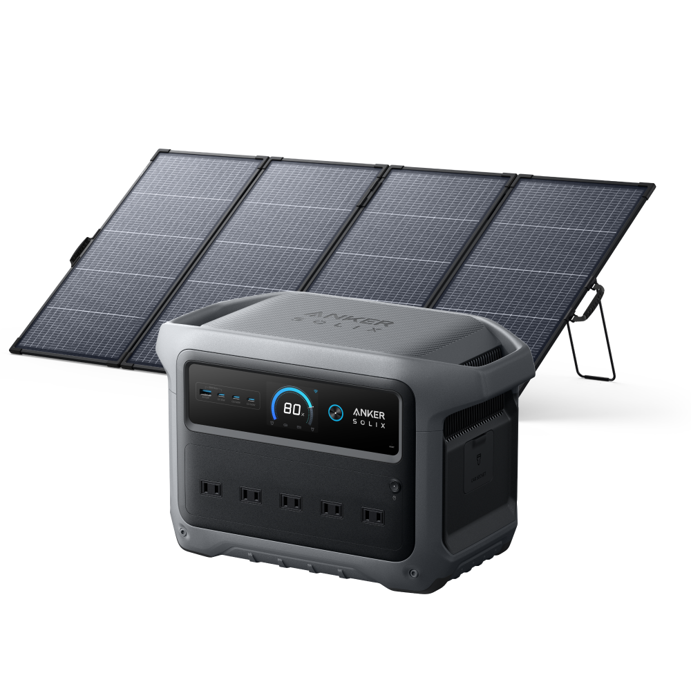 Anker Solix C1000 Gen 2 Portable Power Station ダークグレー with Anker Solix C1000 Gen 2 Portable Power Station ダークグレー with