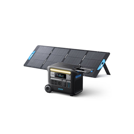 Anker 767 Portable Power Station (GaNPrime PowerHouse 2048Wh) with Anker Solix PS200 Portable Solar Panel