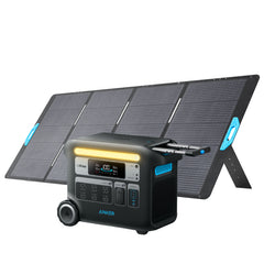 Anker 767 Portable Power Station (GaNPrime PowerHouse 2048Wh) with 【アップグレード版】Anker Solix PS400 Portable Solar Panel