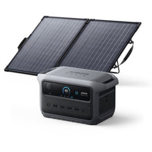 Anker Solix C2000 Gen 2 Portable Power Station ダークグレー with Anker Solix PS100 Dual Portable Solar Panel