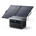 Anker Solix C2000 Gen 2 Portable Power Station ダークグレー with Anker Solix PS200 Dual Portable Solar Panel