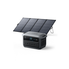 Anker Solix C2000 Gen 2 Portable Power Station ダークグレー with Anker Solix PS400 Dual Portable Solar Panel