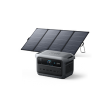 Anker Solix C2000 Gen 2 Portable Power Station ダークグレー with Anker Solix PS400 Dual Portable Solar Panel