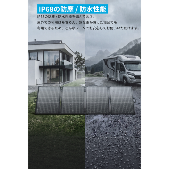 Anker Solix C2000 Gen 2 Portable Power Station ダークグレー with Anker Solix PS400 Dual Portable Solar Panel