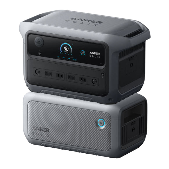Anker Solix C2000 Gen 2 Portable Power Station ダークグレー with Anker Solix BP2000 拡張バッテリー (2048Wh)