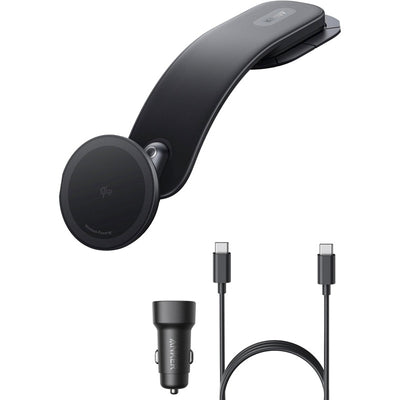 Anker Nano Wireless Charger (MagGo, 着脱式パッド) with Car Charger